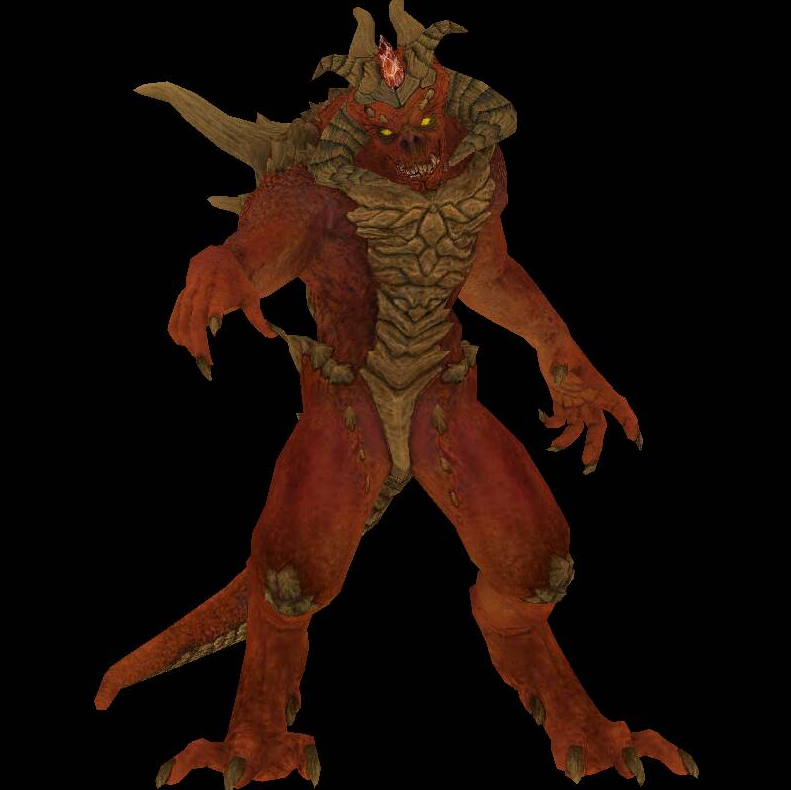Software Rendering Engine — Full demon model with textures and lighting