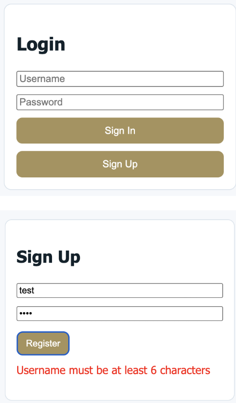 GT WiFi Watch — Login and sign up UI
