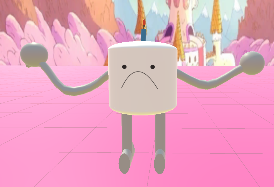 Procedural Creature Generator — Sad marshmallow character with candle