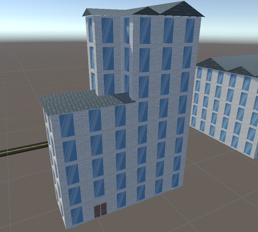 Procedural Building Generator — Tall gable roof buildings